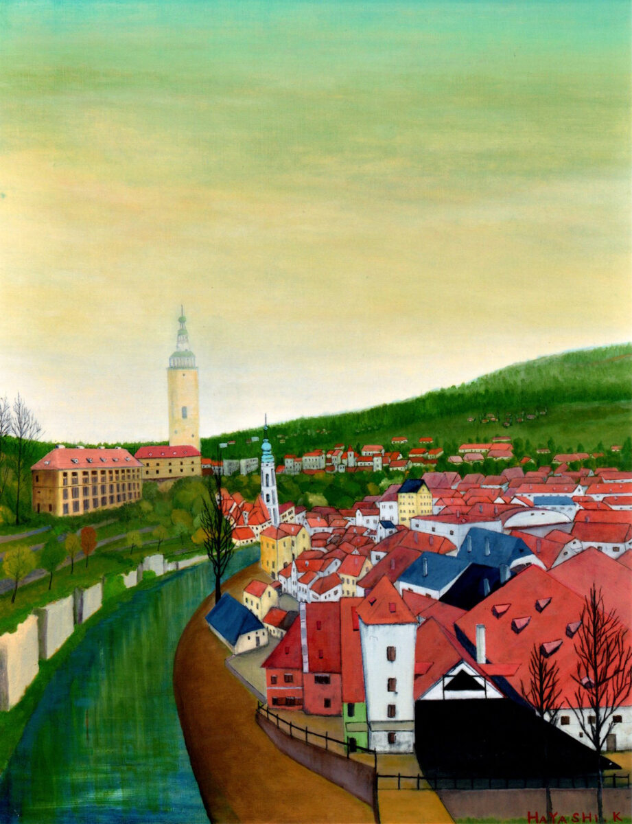 茜に映えるチェスキークルムロフ